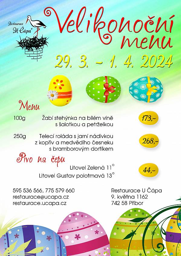 Velikonoční menu 29. 3. - 1. 4. 2024