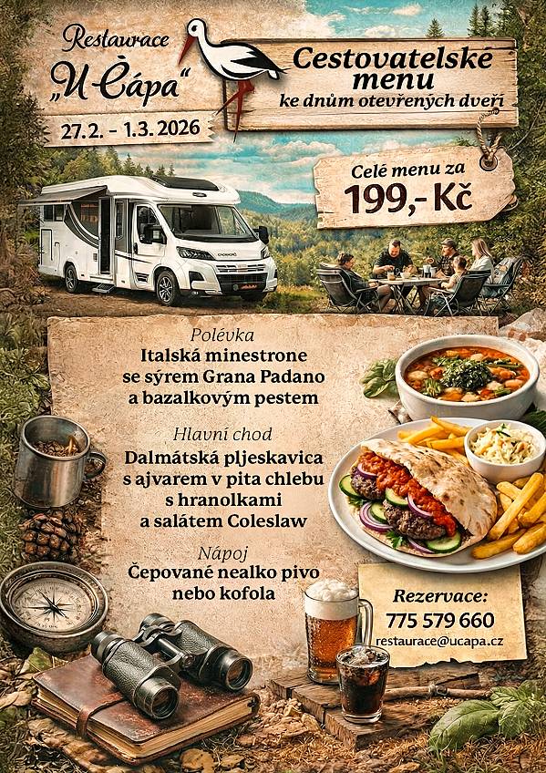 Cestovatelské menu 27. 2. – 1. 3. 2026
