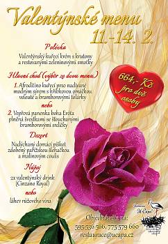 Valentýnské menu 11.-14. 2. 2022
