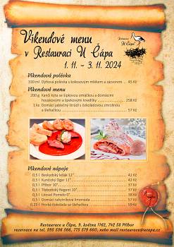 Víkendové menu od 1. 11. 2024