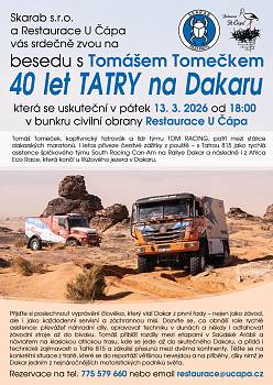 Beseda s Tomášem Tomečkem: 40 let Tatry na Dakaru