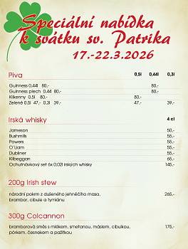 Dny svatého Patrika 17. až 22. 3. 2026